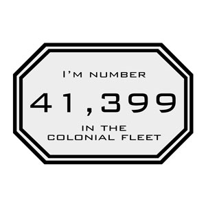 I'm number 41,399 in the Colonial Fleet